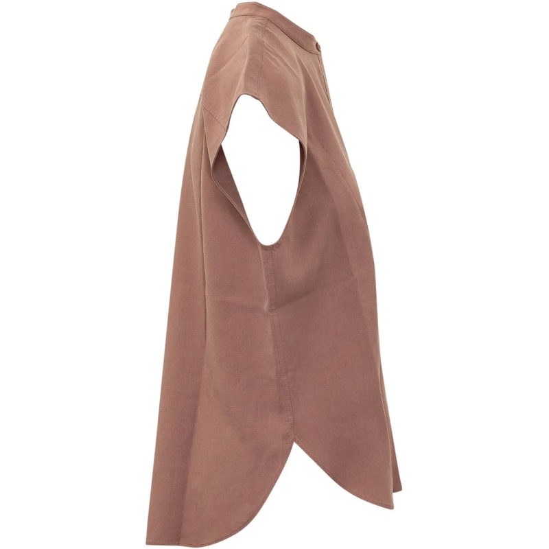 Calvin Klein Chemisier Camicia Senza Maniche con Bottoni taupe(Image 3)