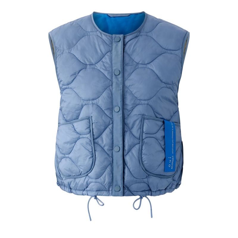 Oui Weste Wendeweste hell-blau