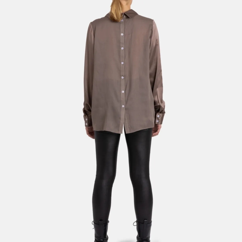 Helene Galwas Bluse Seidenbluse HELGA hell-braun(Image 3)