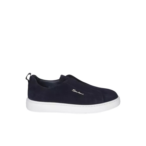 Santoni Slip-On Sneakers Blue Slip-On Sneaker