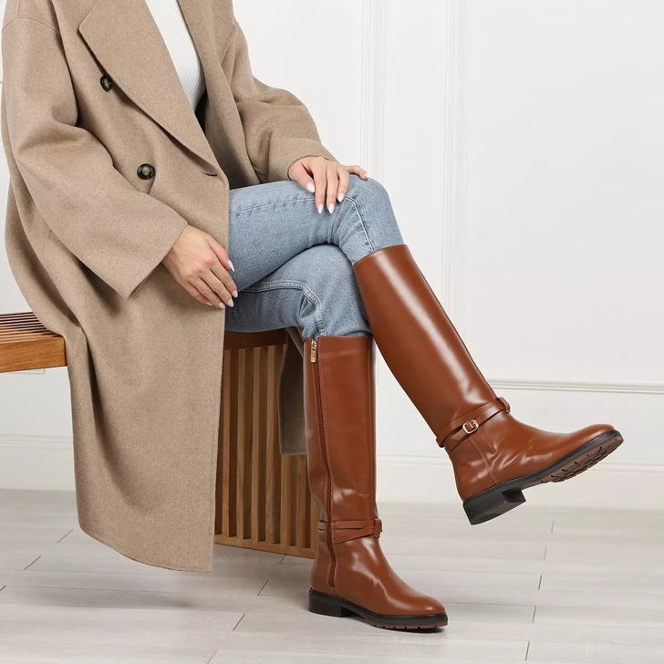 Tommy hilfiger boots cognac new arrivals