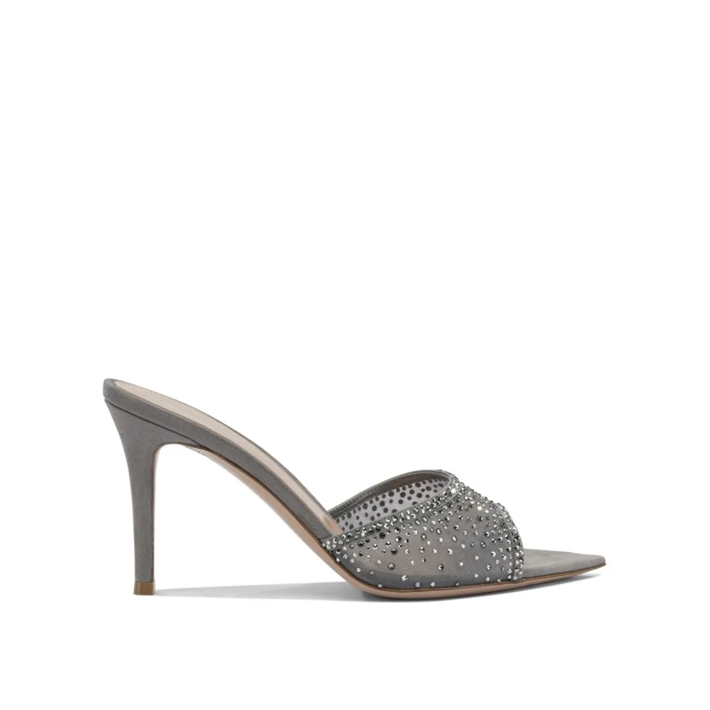 Gianvito Rossi Mules "Rania Mule 85 Mm" Mules Grey
