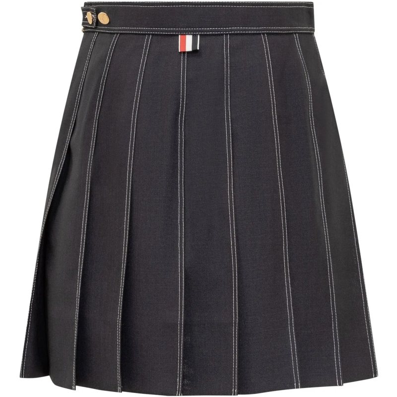 Thom Browne Minijupe Mini Gonna a Pieghe. dunkelgrau(Image 2)