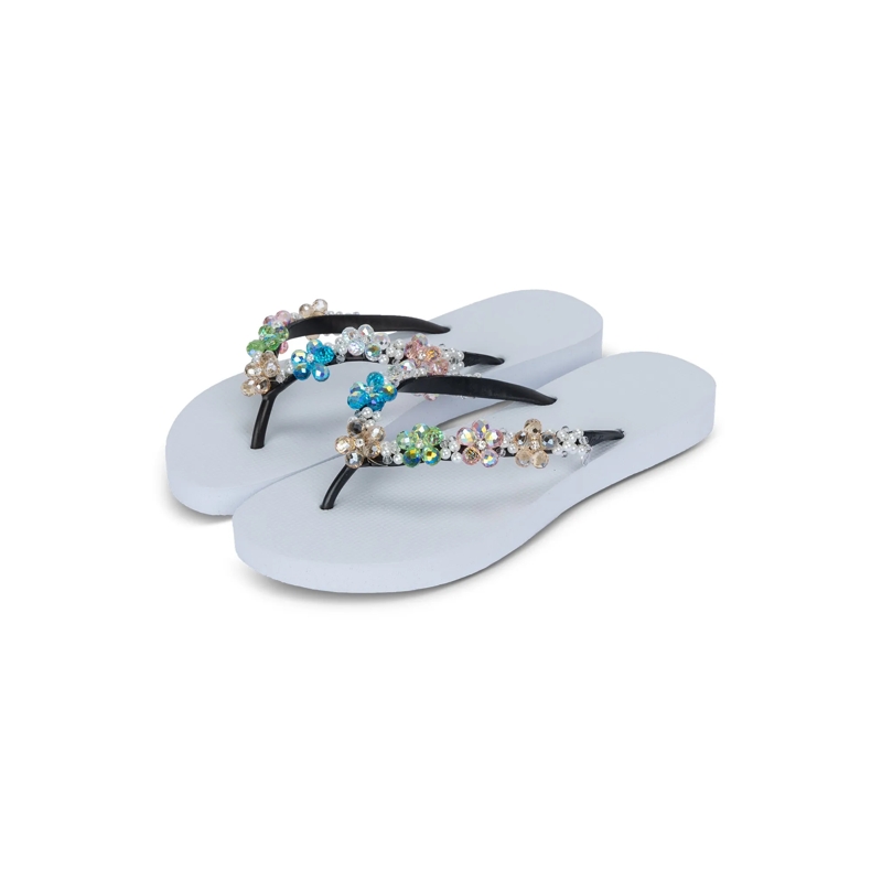 UZURII Flip Flops Zehentrenner Precious Colorful Bloom weiss(Image 3)