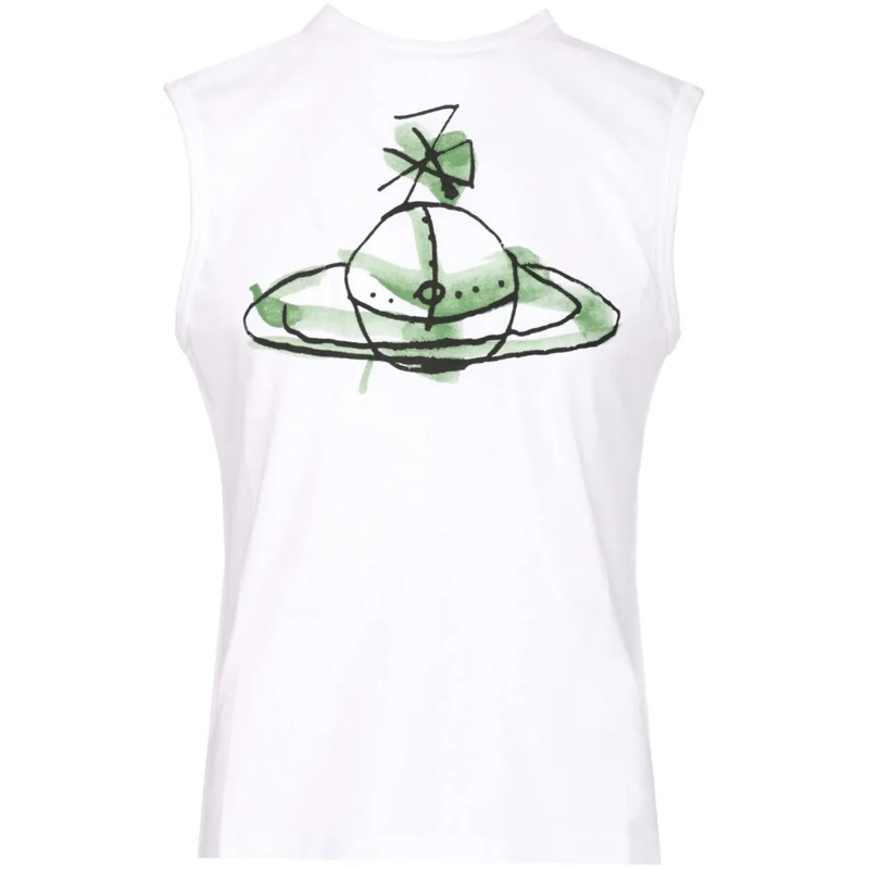 Vivienne Westwood T-shirt Drawn Orb Muscle T-shirt White weiß