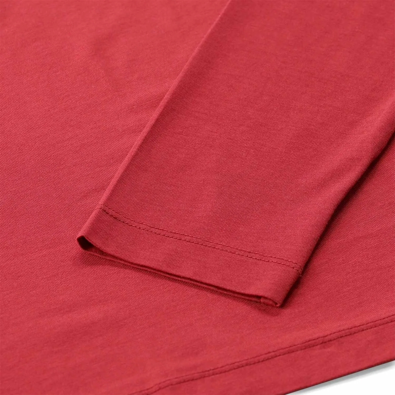 TOTEME T-shirt Langarmshirt mit Rundhalsausschnitt rot(Image 4)