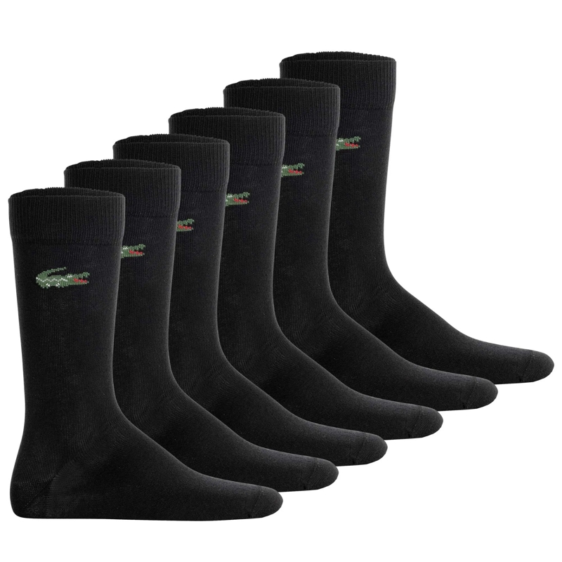 Lacoste  LACOSTE Unisex Socken im praktischen 6er Pack. Bus schwarz