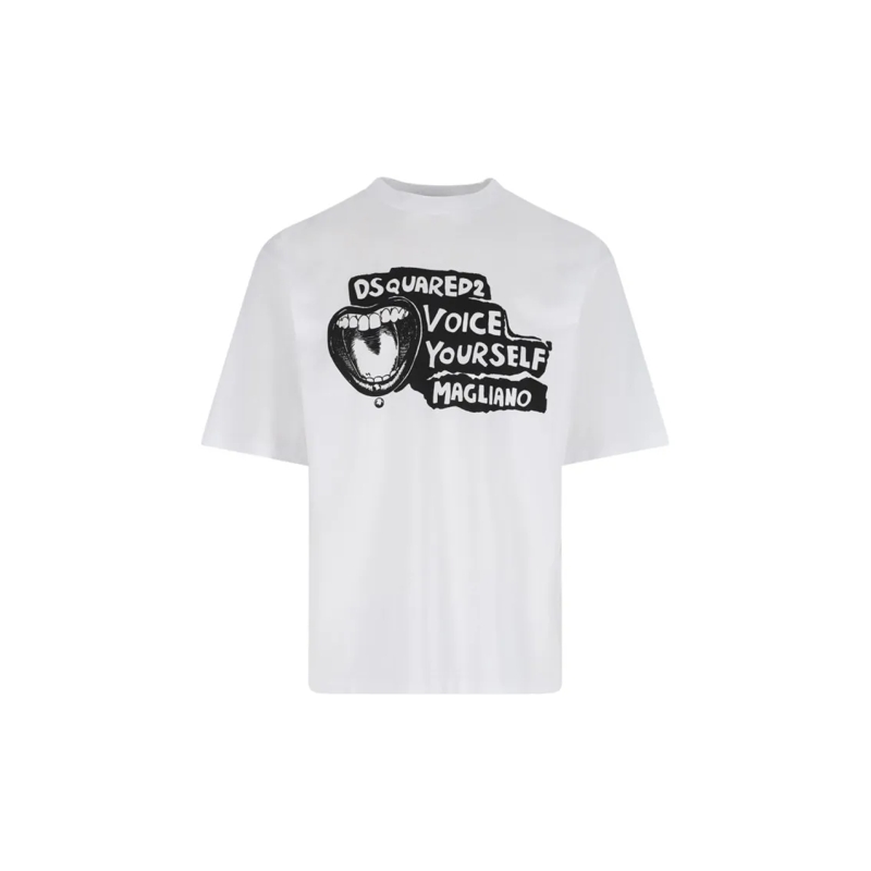 Dsquared2 T-shirt Voice Yourself T-Shirt – White White