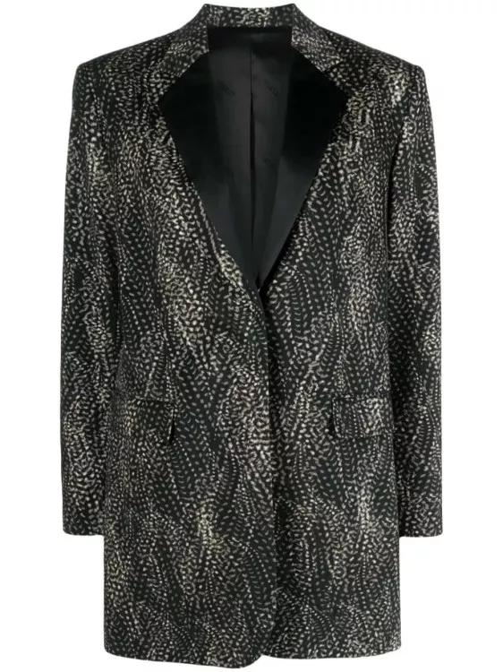 Isabel Marant - Single-Breasted Abstract-Print Blazer - Größe 38 - black