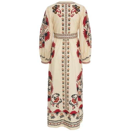 Farm Rio Robes midi Maxi dress 'Cashew Mandala' beige (Image 2)