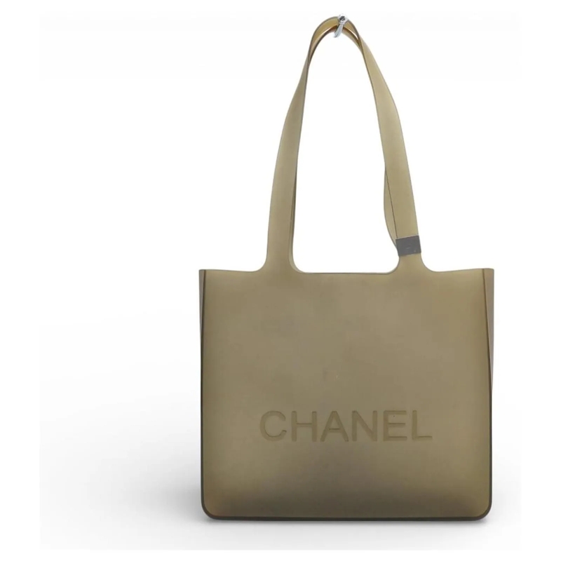 Chanel Shopper VINTAGE CHANEL JELLY CABAS BEIGE TRANSPARENTER TOT beige