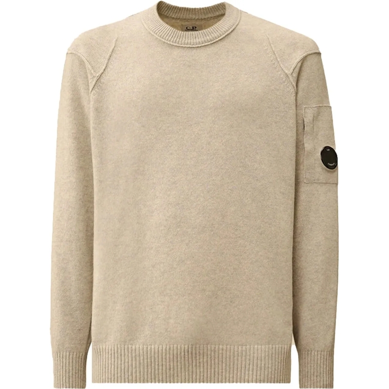 CP Company  Sweaters Off White Melange weiß