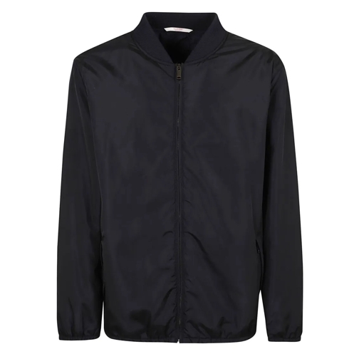 Valentino Overgangsjas Nylon Jacket With Zip Closure And Toile Iconograph Blue