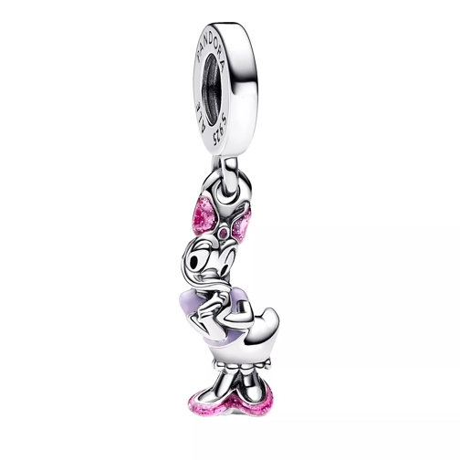 Pandora Pendentif Disney Daisy Duck sterling silver dangle with holo Pink