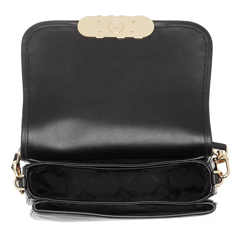 MICHAEL Michael Kors Saddle Bag Medium Saddle Messenger Black(Image 6)