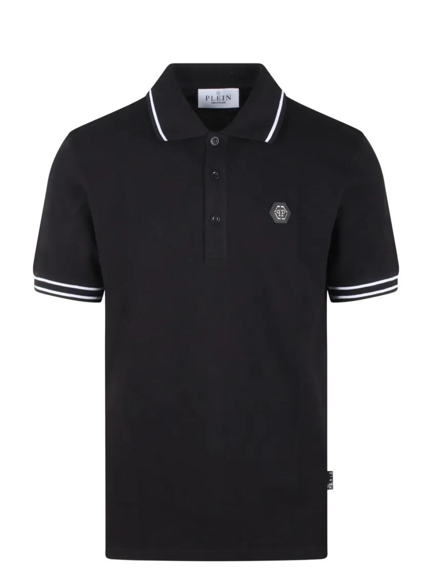 Philipp Plein - Pp Hexagon Polo Shirt - Größe S - schwarz