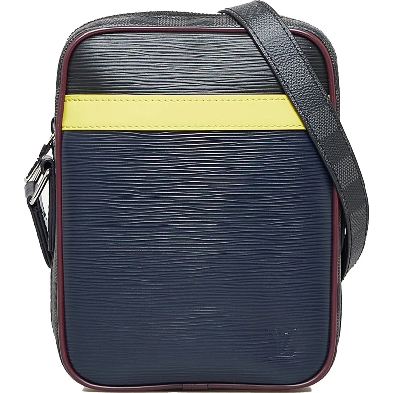 Louis Vuitton Sac à bandoulière Epi Damier Graphite Danube Slim schwarz