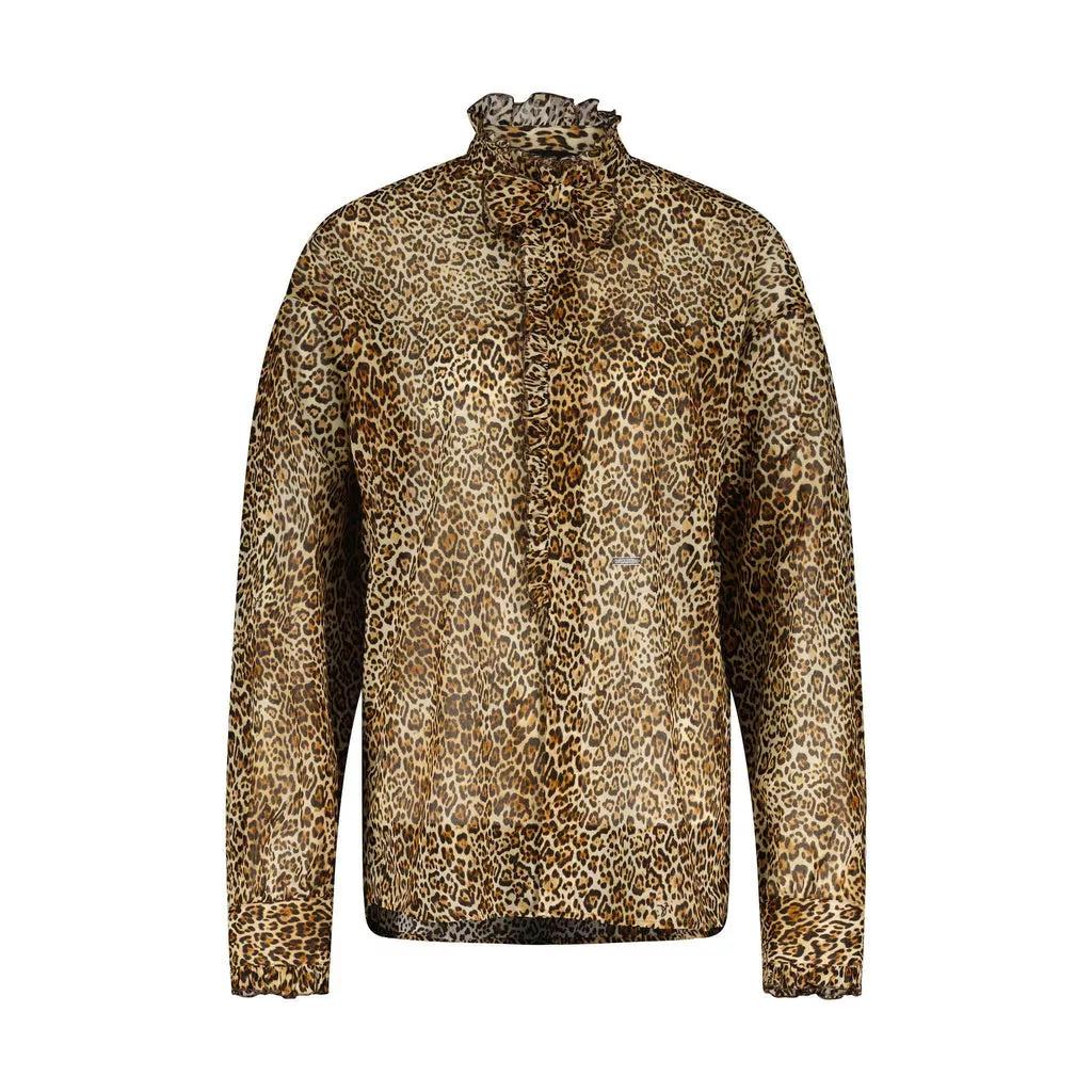 Dsquared2 - Bluse mit Animalprint - Größe 38 - brown