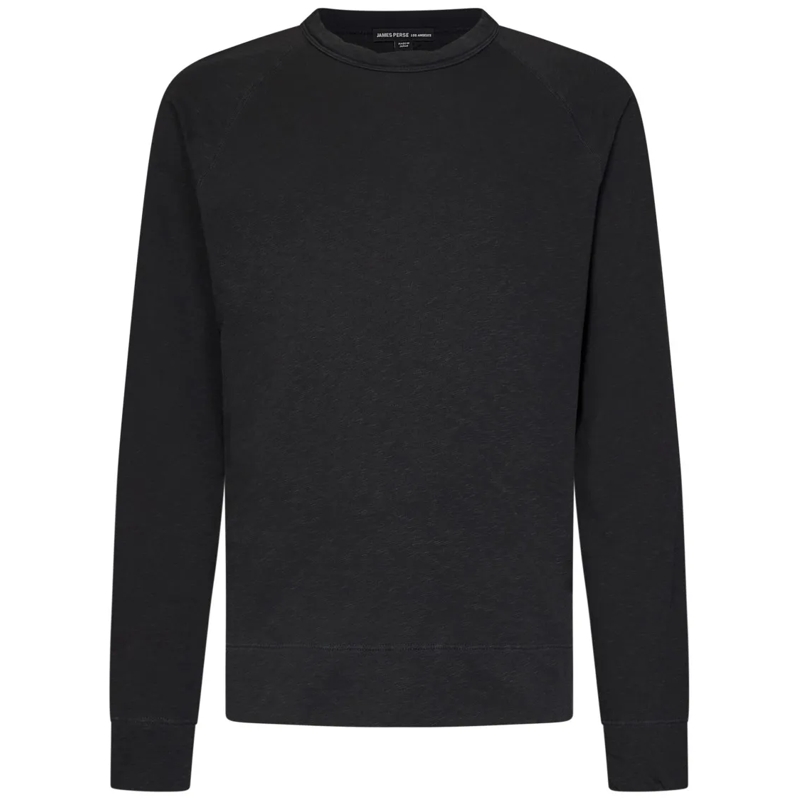 James Perse  Vintage Charcoal Grey Supima Cotton Sweatshirt Black