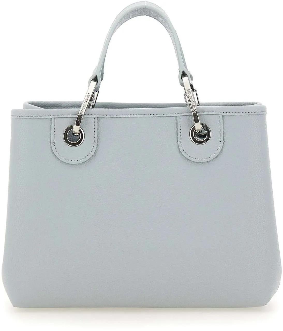 Emporio Armani Blauwe Shoppingtas met Verstelbare Band en Logo Belettering Blue Dames