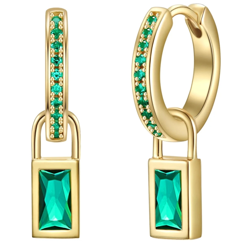 Glanzstücke München Ohrhänger Sterling Silber Creolen Zirkonia gold