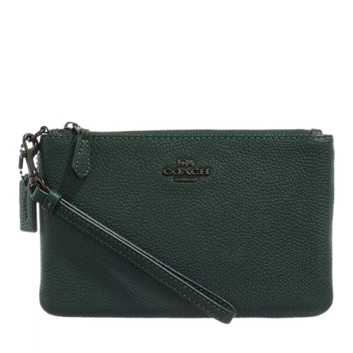 Coach Polished Pebble Small Wristlet Forest Clutch