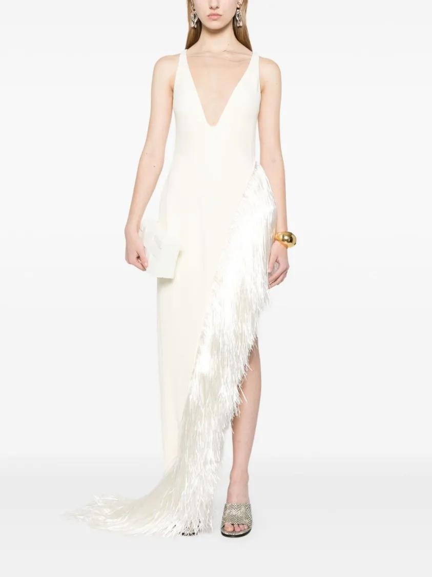 オールインワン・サロペット David Koma Asymmetric Evening Dress With Tulle Insert David Koma Asymmetric Evening Dress With Tulle Insert
