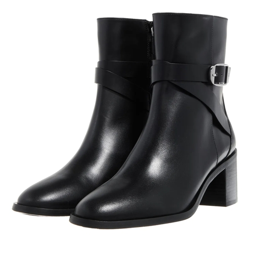 Stuart Weitzman Enkellaars Esme Belted Zip Bootie Black