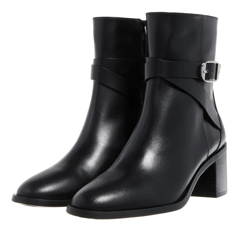 Stuart Weitzman Stiefeletten Esme Belted Zip Bootie Black