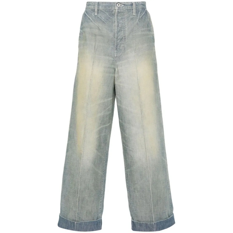 Kenzo Jeans Medium Blue Denim Trousers Grey