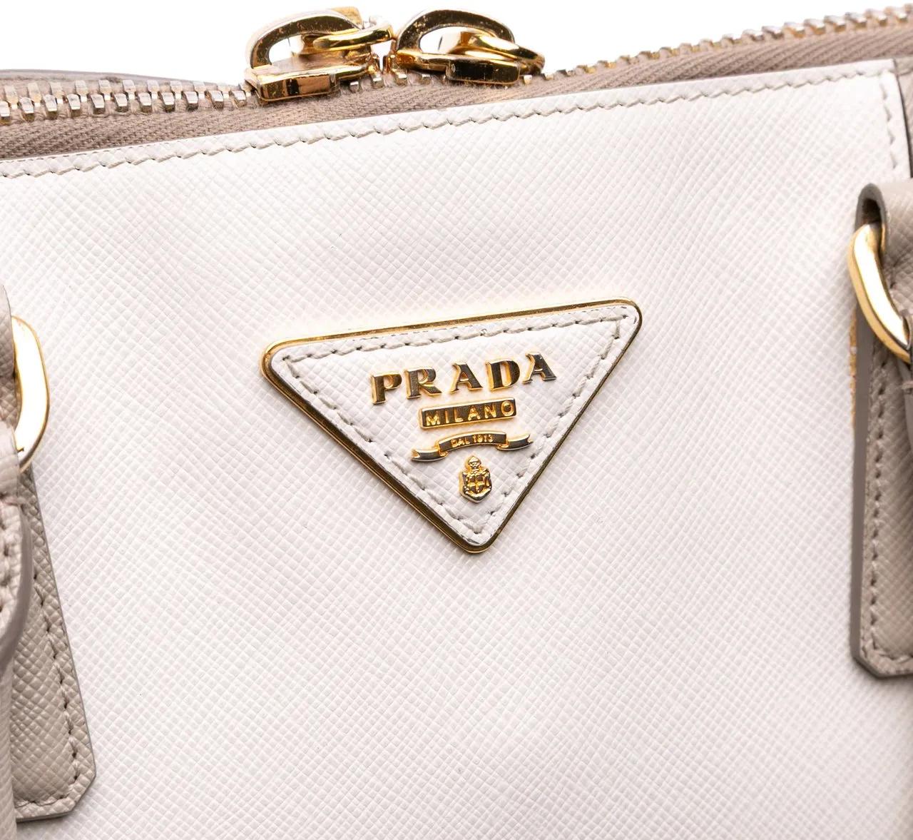 Thumbnail - Prada Hobo Bags - Medium Bicolor Saffiano Lux Promenade Satchel - Gr. unisize - in Grau - für Damen