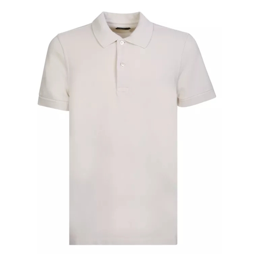 Tom Ford Cotton Pique-Weave Polo Shirt Neutrals Shirts