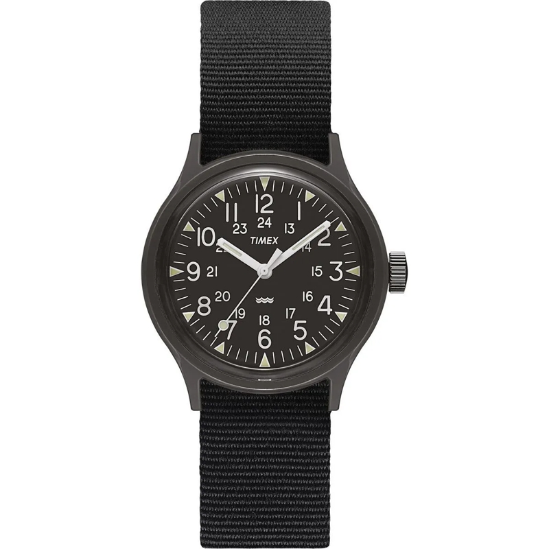 Timex Automatikuhr Analoguhr Mk1 36Mm Military Inspired Grosgrain schwarz