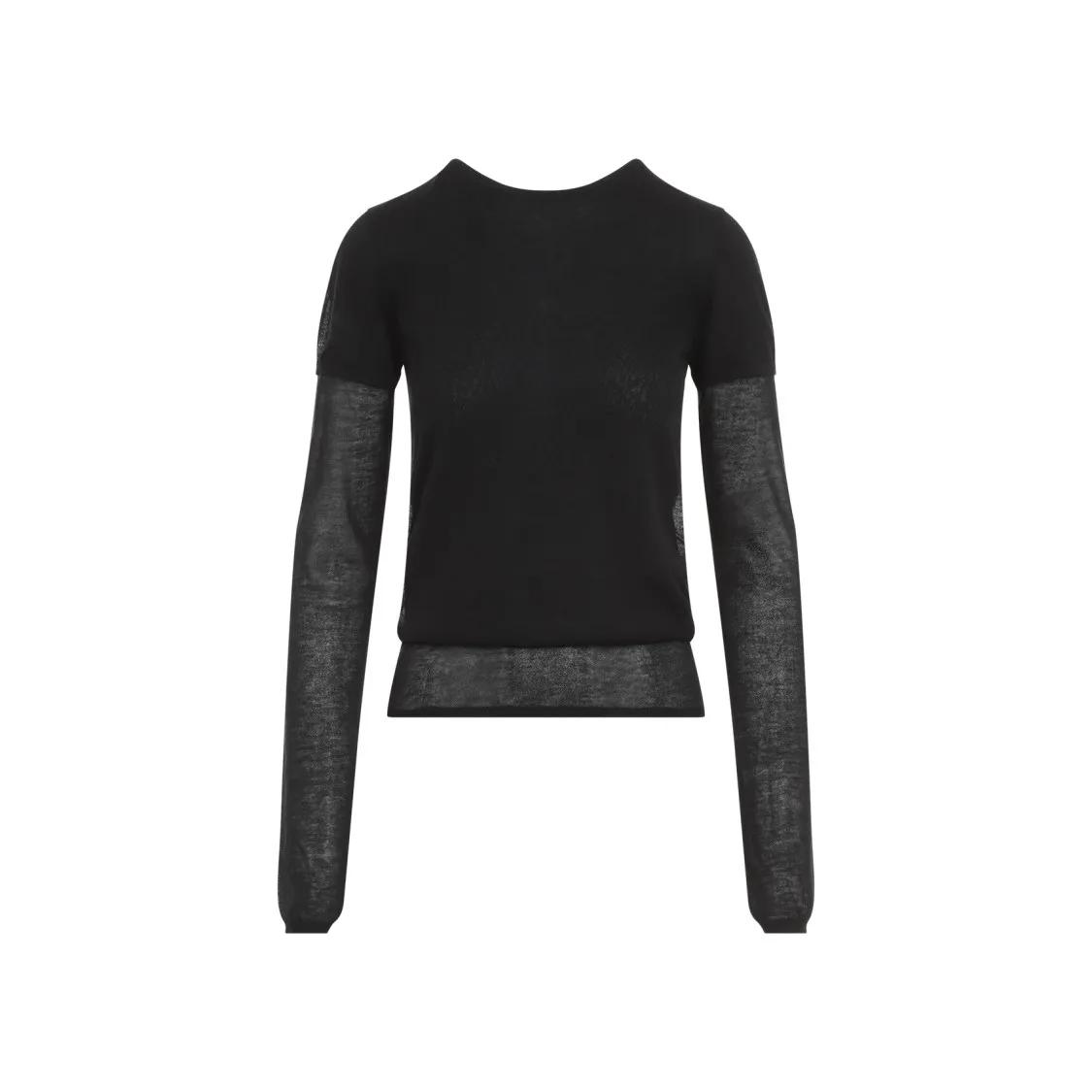 TOTEME - Layered Knit T-Shirt - Größe S - schwarz