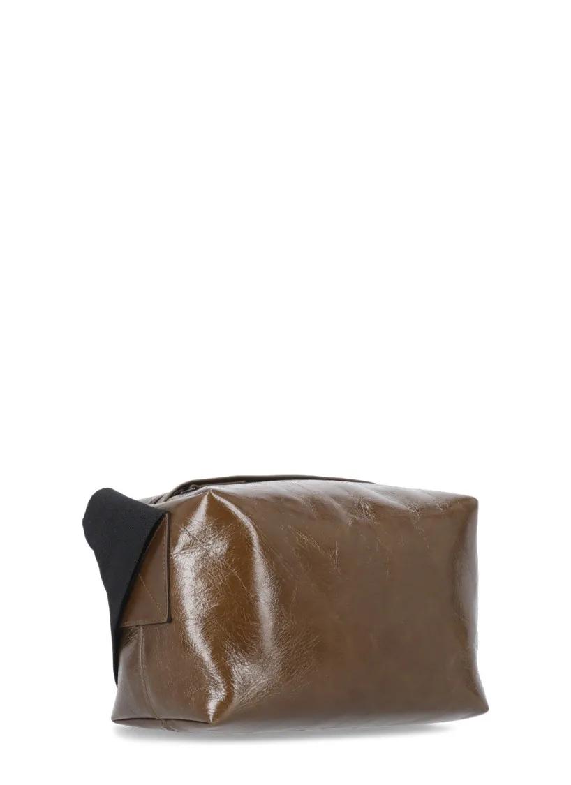 Hogan Hobo bags Ivory Pebbled Leather Shoulder Bag in beige
