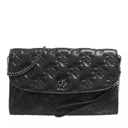 DKNY Catherine Wallet On Chain Black/Gunmetal Wallet On A Chain