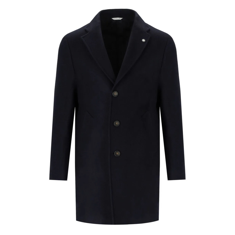 Manuel Ritz  Blue Single Breasted Coat Blue