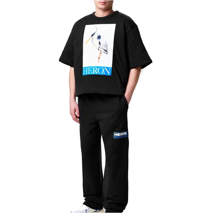 Heron PrestonヘロンプレストンBird Painted Padded Tee Tシャツ Heron Preston Heron Bird Painted Logo Padded T-shirt schwarz