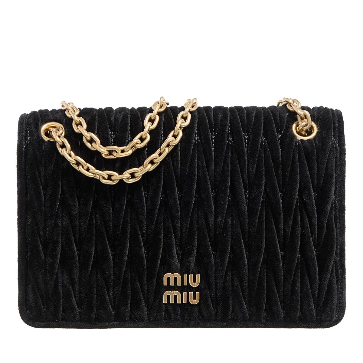 Miu Miu Crossbody Bags - Chain Linked Mini Shoulder Bag - Gr. unisize - in Schwarz - für Damen