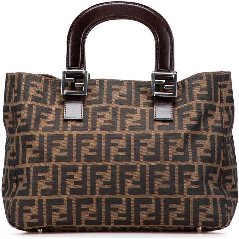 Fendi Shopper Small Zucca Canvas Twins Tote braun