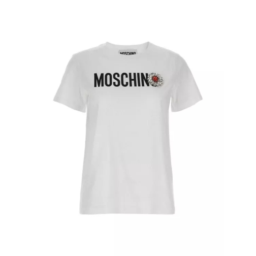 Moschino White Cotton Crew-Neck T-Shirt White 