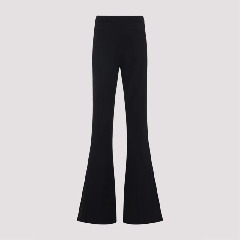 Elisabetta Franchi  Fitted Flared Trousers With High Waist Black