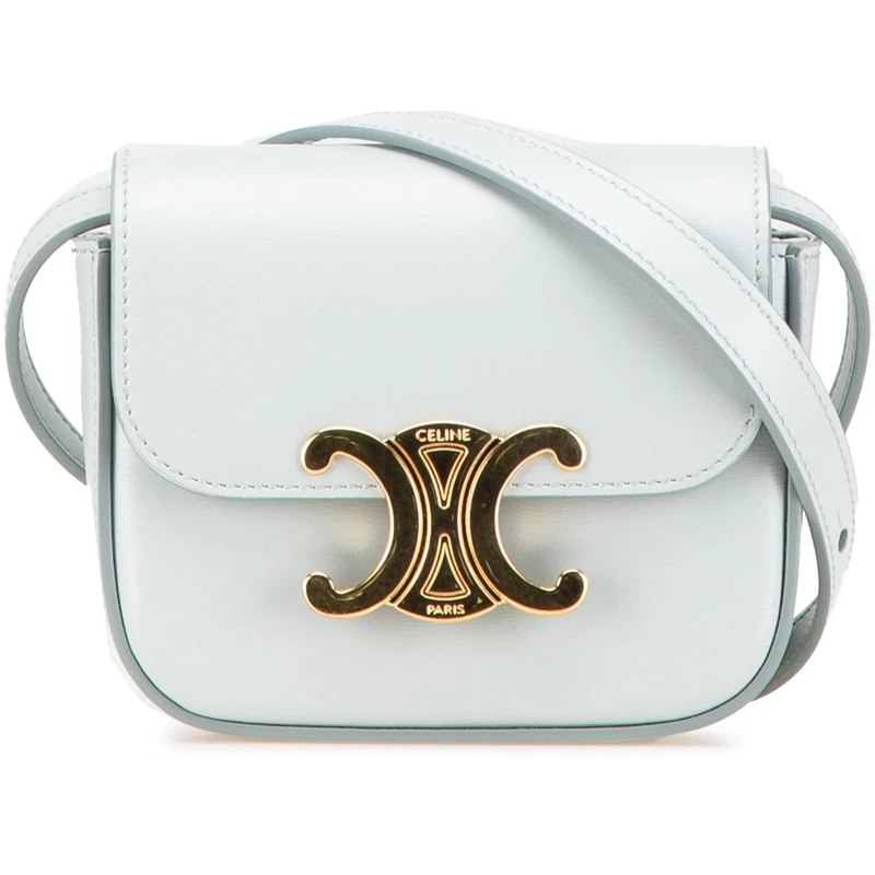 Celine Schultertasche Mini Calfskin Claude Crossbody blau