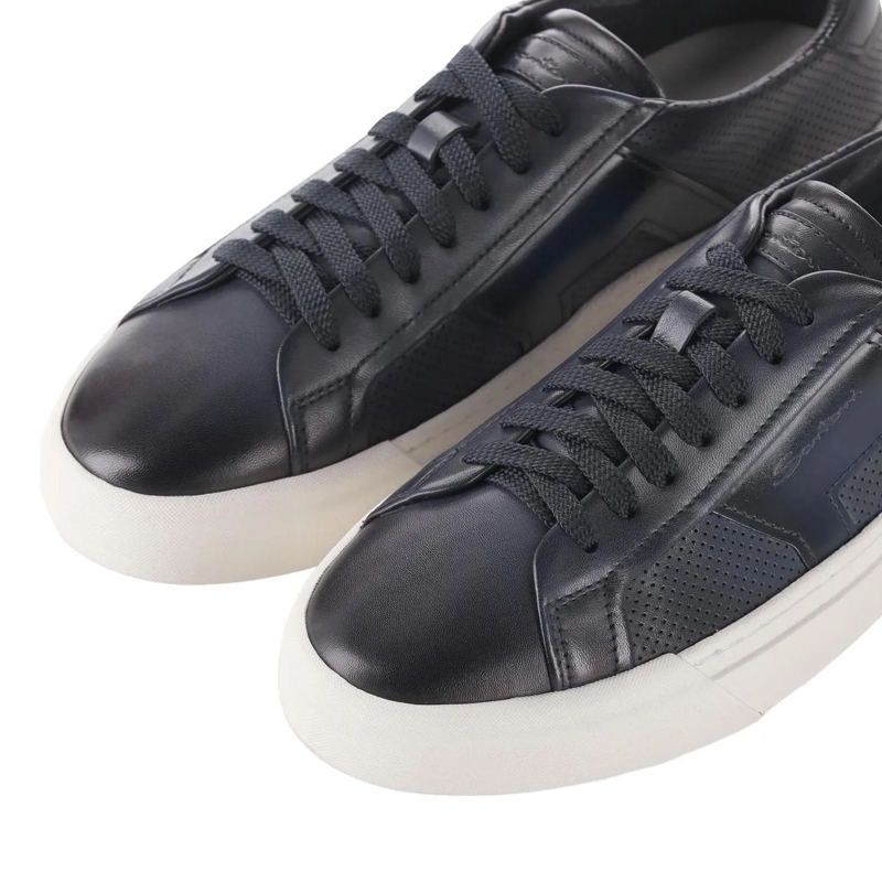 Santoni Sneaker basse Sneaker aus Leder blau(Image 2)