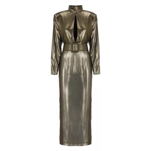 The New Arrivals By Ilkyaz Ozel Gold Biba Dress Gold 