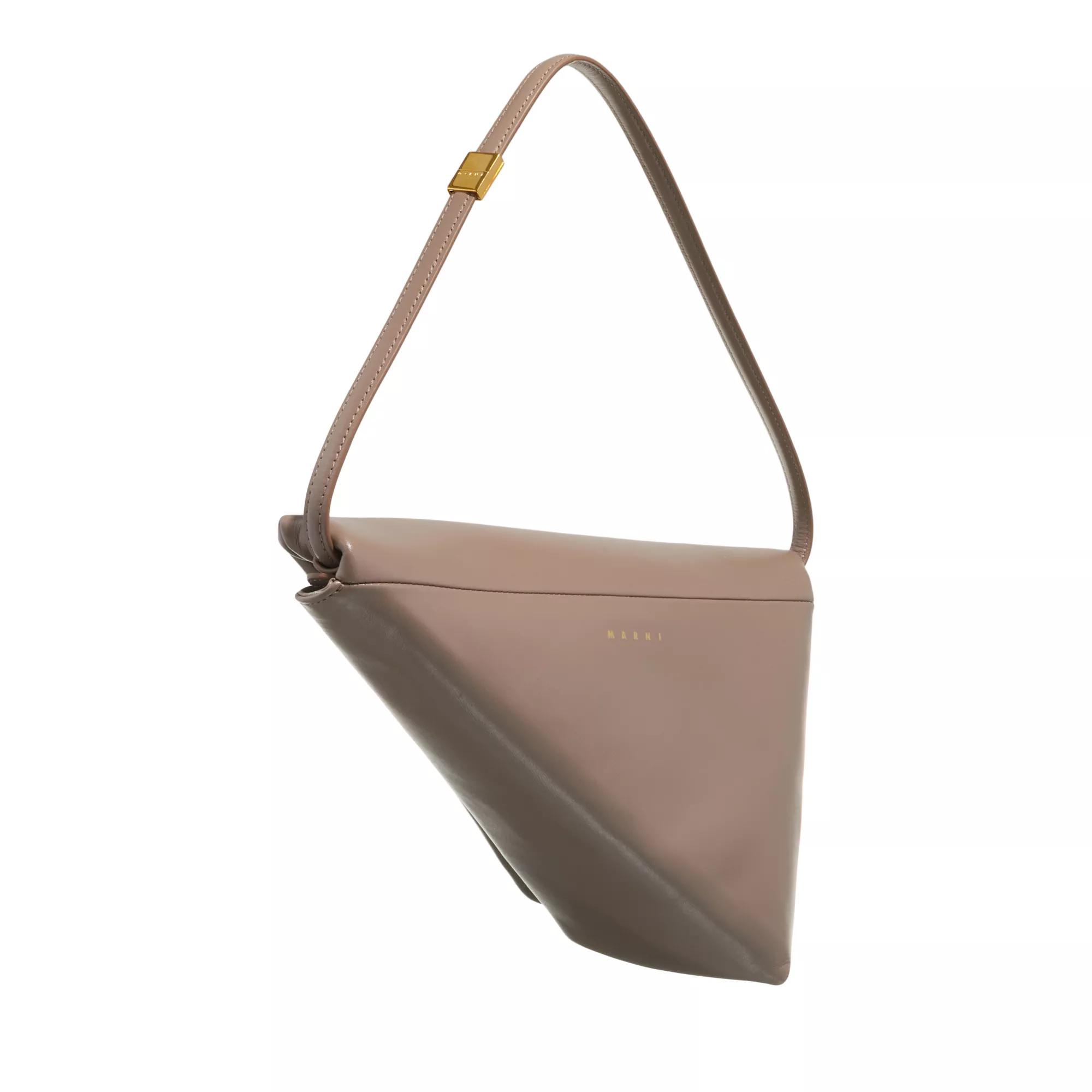 Marni Pochettes Prisma Triangle Bag in taupe