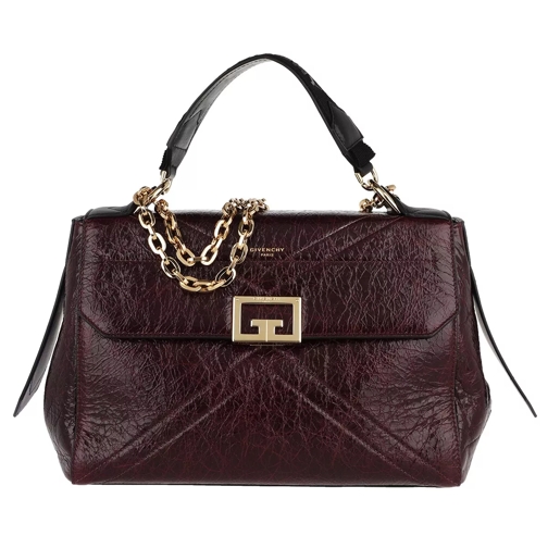 Givenchy ID Medium Bag Crackling Leather Aubergine Crossbody Bag