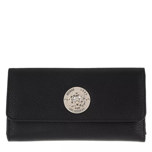 Guess Belle Isle Wallet Pocket Trifold Black Continental Wallet-plånbok
