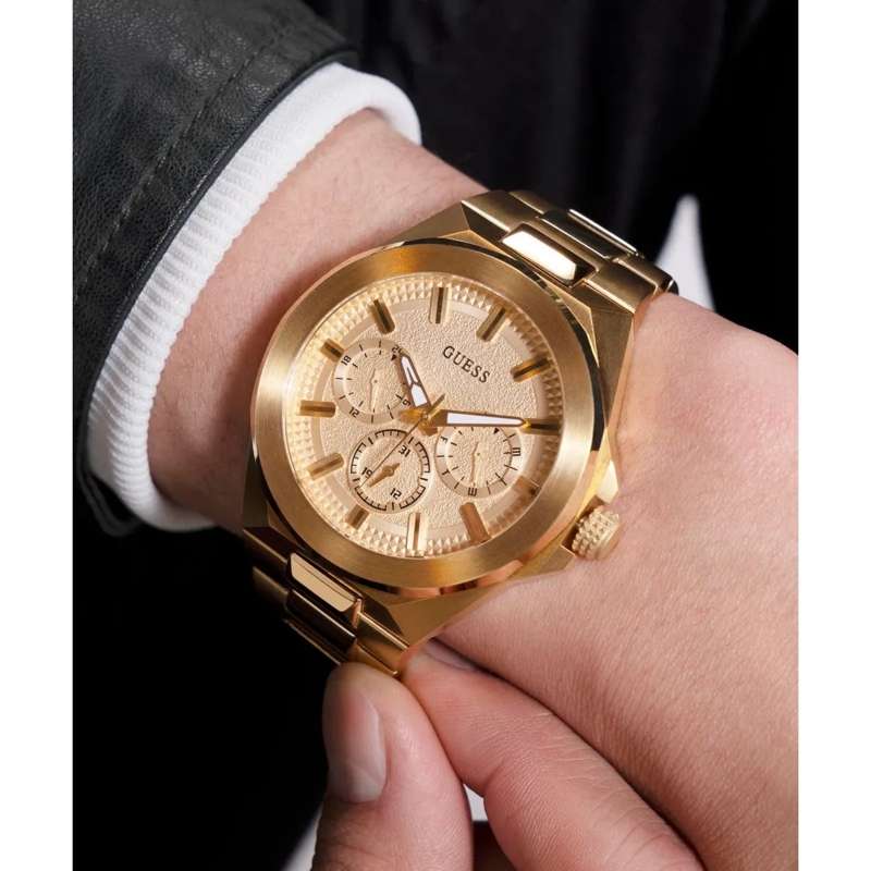 Guess Quarzuhr Quarz-Analoguhr Dashboard gold(Image 6)