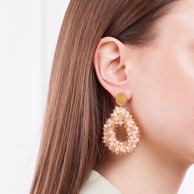 LOTT.gioielli Boucles d'oreilles pendantes CE GB Drop L Double Stones Mixed Peach *00000 #50  Mixed Peach(Image 2)